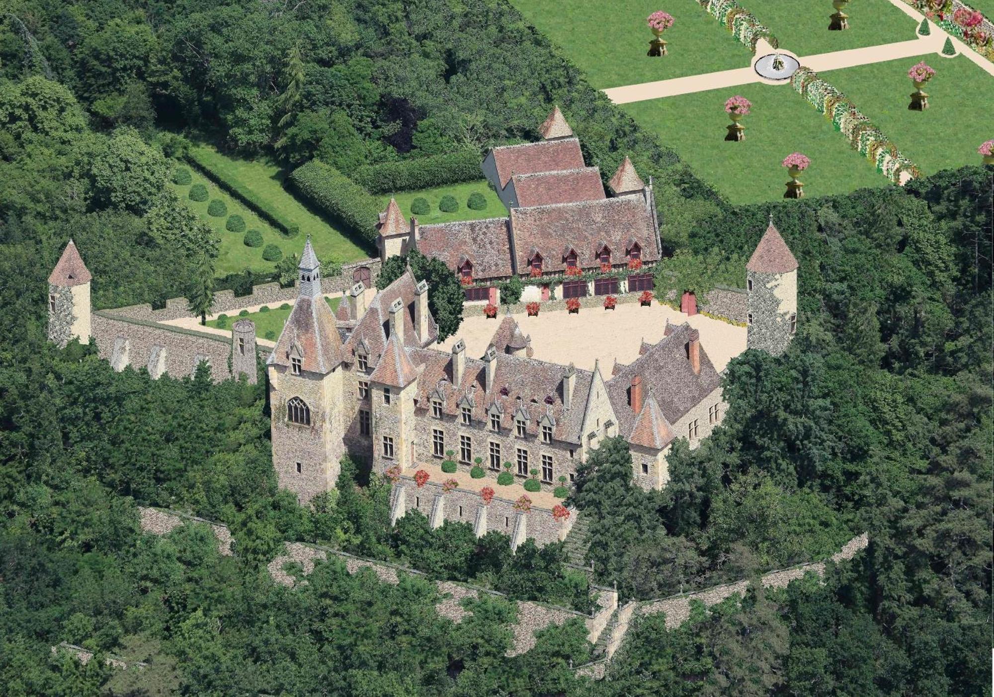 Château de Peufeilhoux Vallon-en-Sully Exterior foto